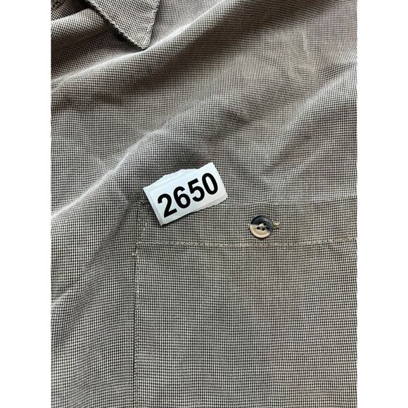 Bruno Vintage 90s Black and White Check Button Down Shirt Size 4XLT Italy - Picture 4 of 4